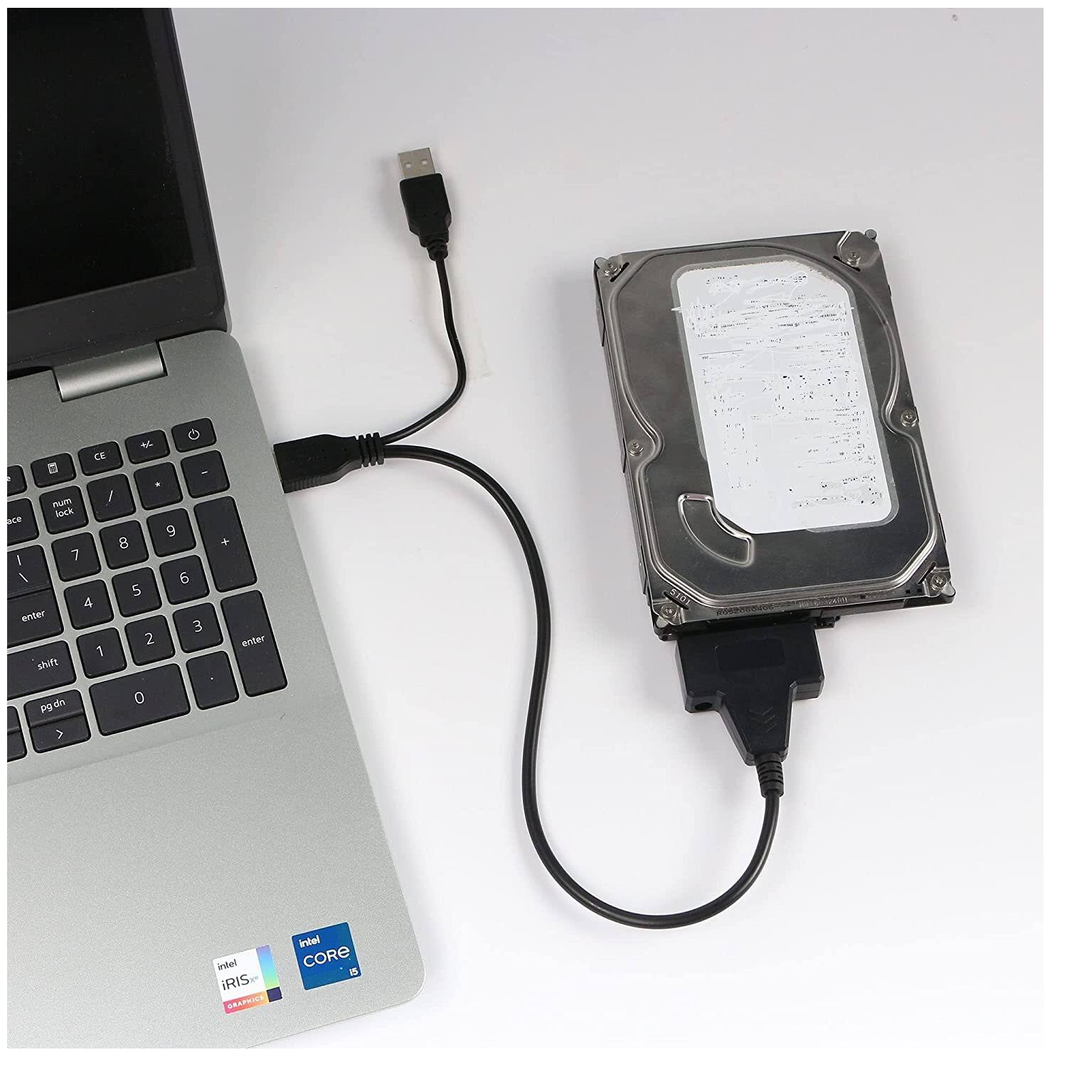 Adaptador SATA USB2.0 DiscoDuro Externo 2,5/3,5 req-12V 3