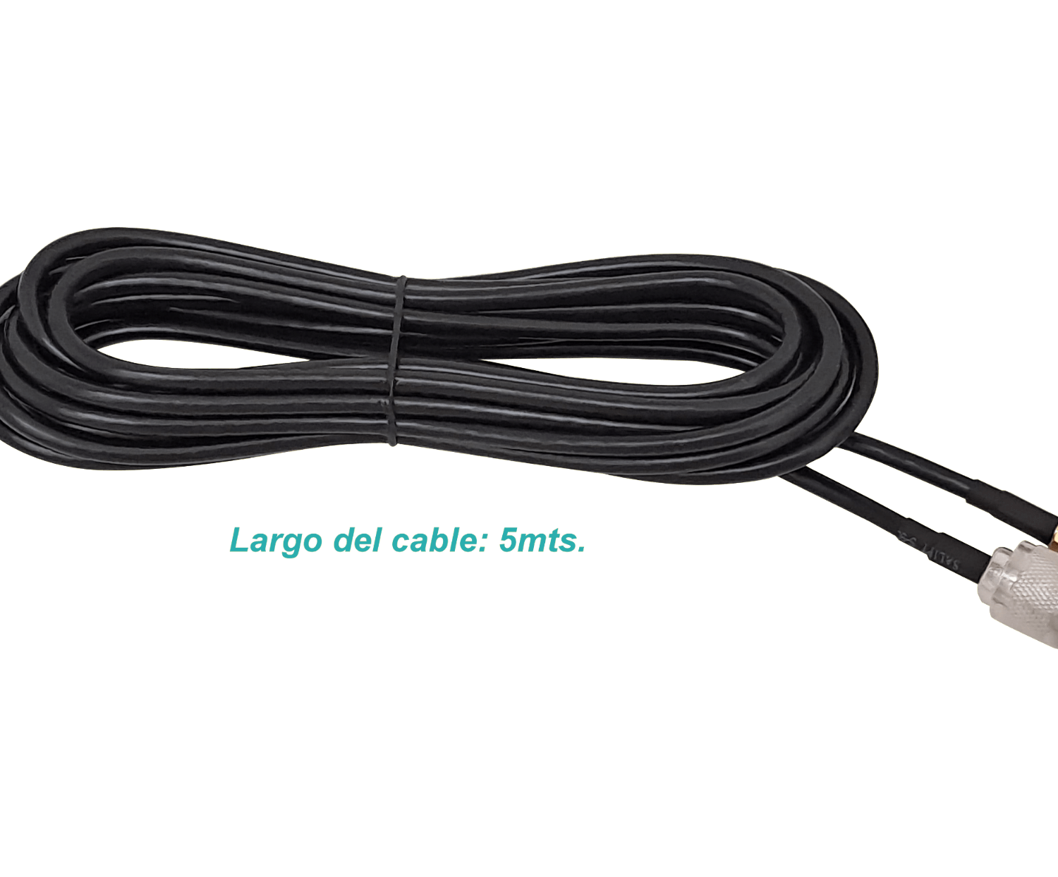 Cable Coaxial 5m, RPSMA-Macho a N-Macho, LMR195, Negro 1