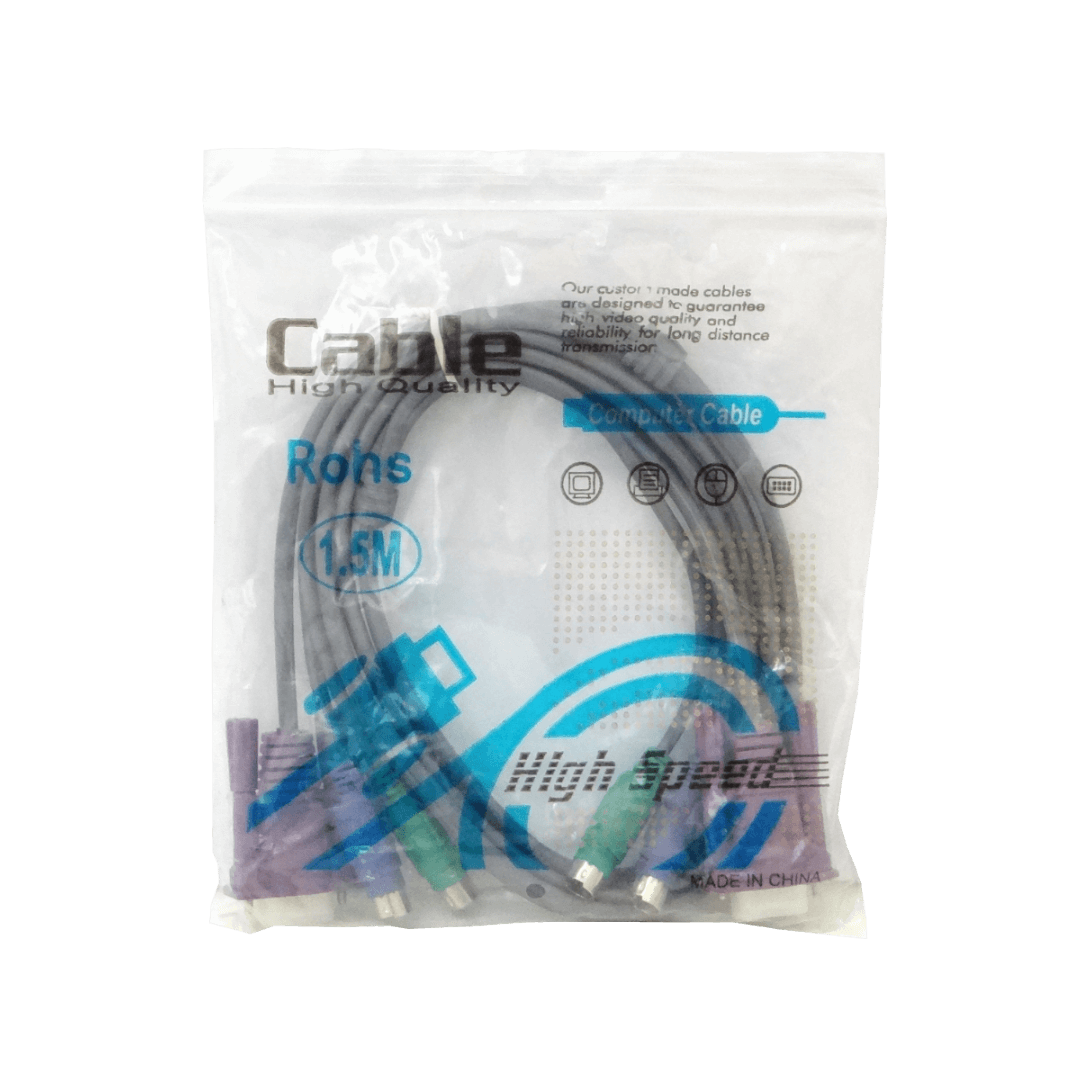 Cables para KVM 1,5mt VGA-PS2/Macho-Macho 1.5mt 150cm 2