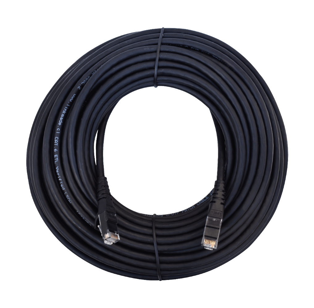 Cable Patch LINKMADE Cat6 20mt Negro LSZH Inyectado 2