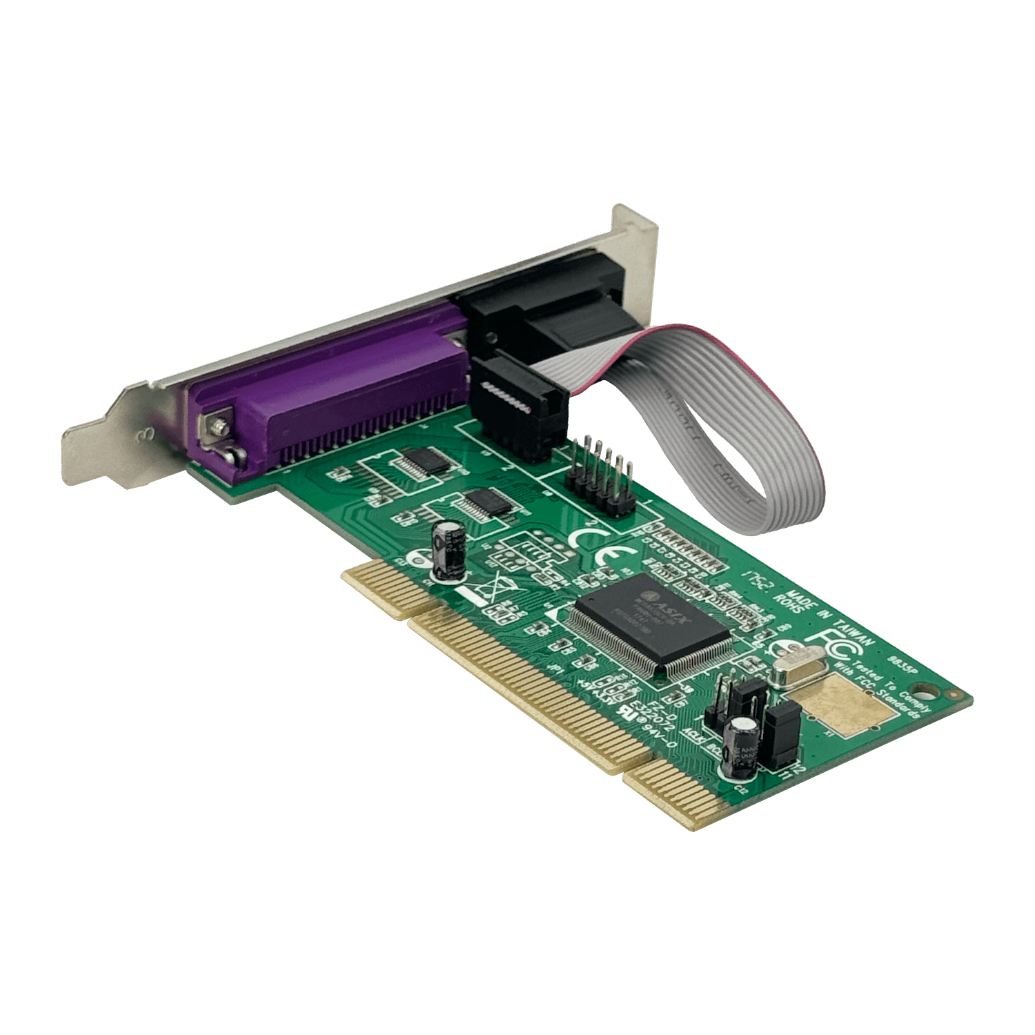 Tarjeta Adaptadora PCI de 2 Puertos Seriales DB9 UART 16550 RS232 y un Puerto Paralelo LPT 1