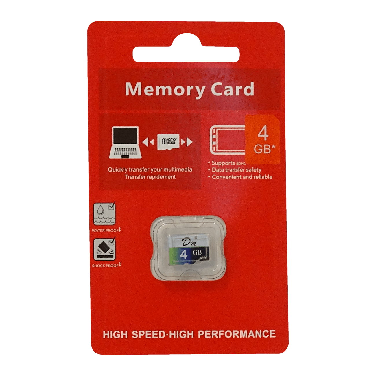 4GB MicroSD-HC 45mb/s Class4 1