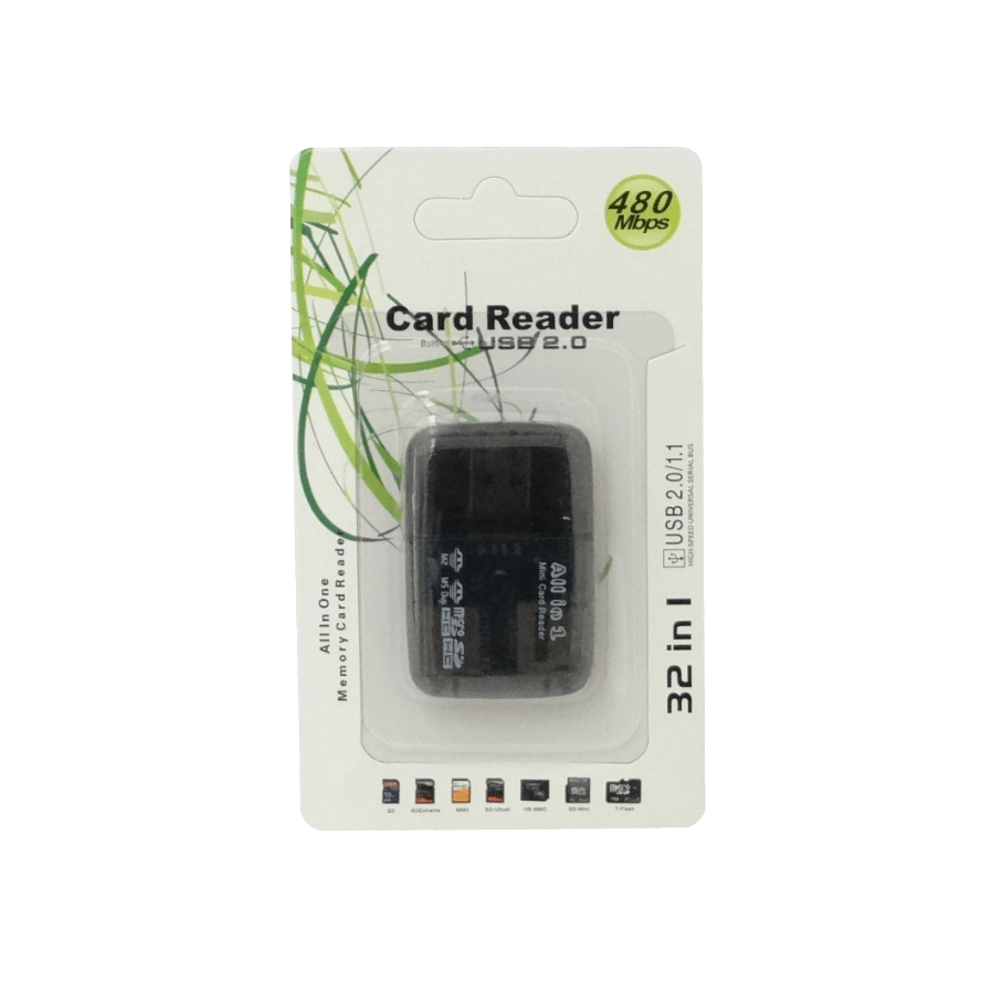 Lector de Memorias LSD-USB USB 2.0 Todo-en-1, SD, MicroSD, CF, MS, MMC, M2, MS-Duo, 480Mbps 6