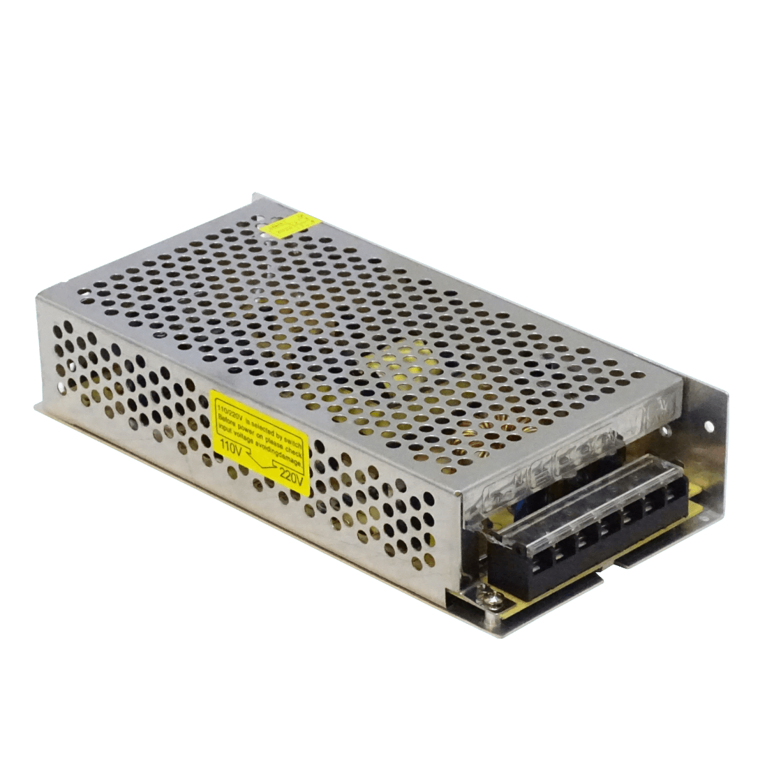 Fuente de Poder Ajustable 12VDC 10A 120W, Interior con Regleta, 100-240V 1