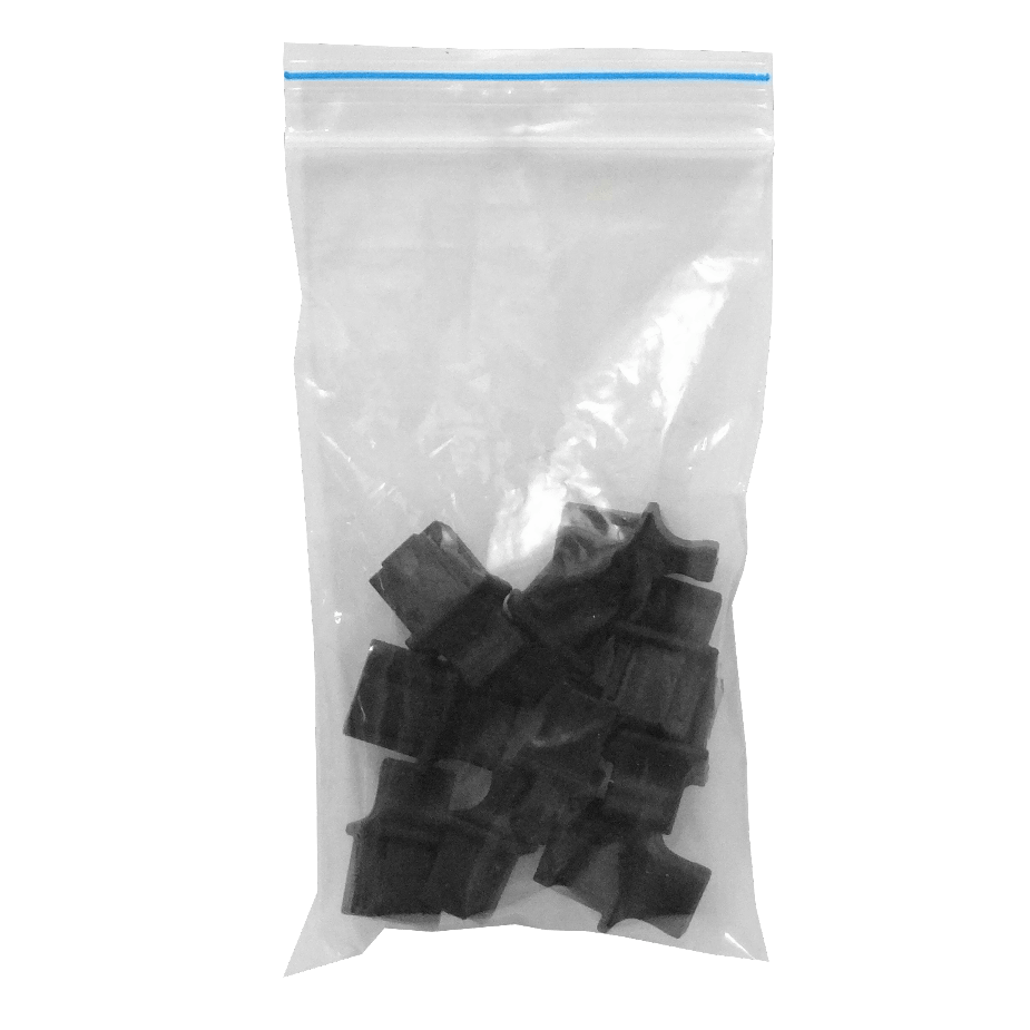10-unids Tapa para Keystone RJ45 Negra Plastica 1
