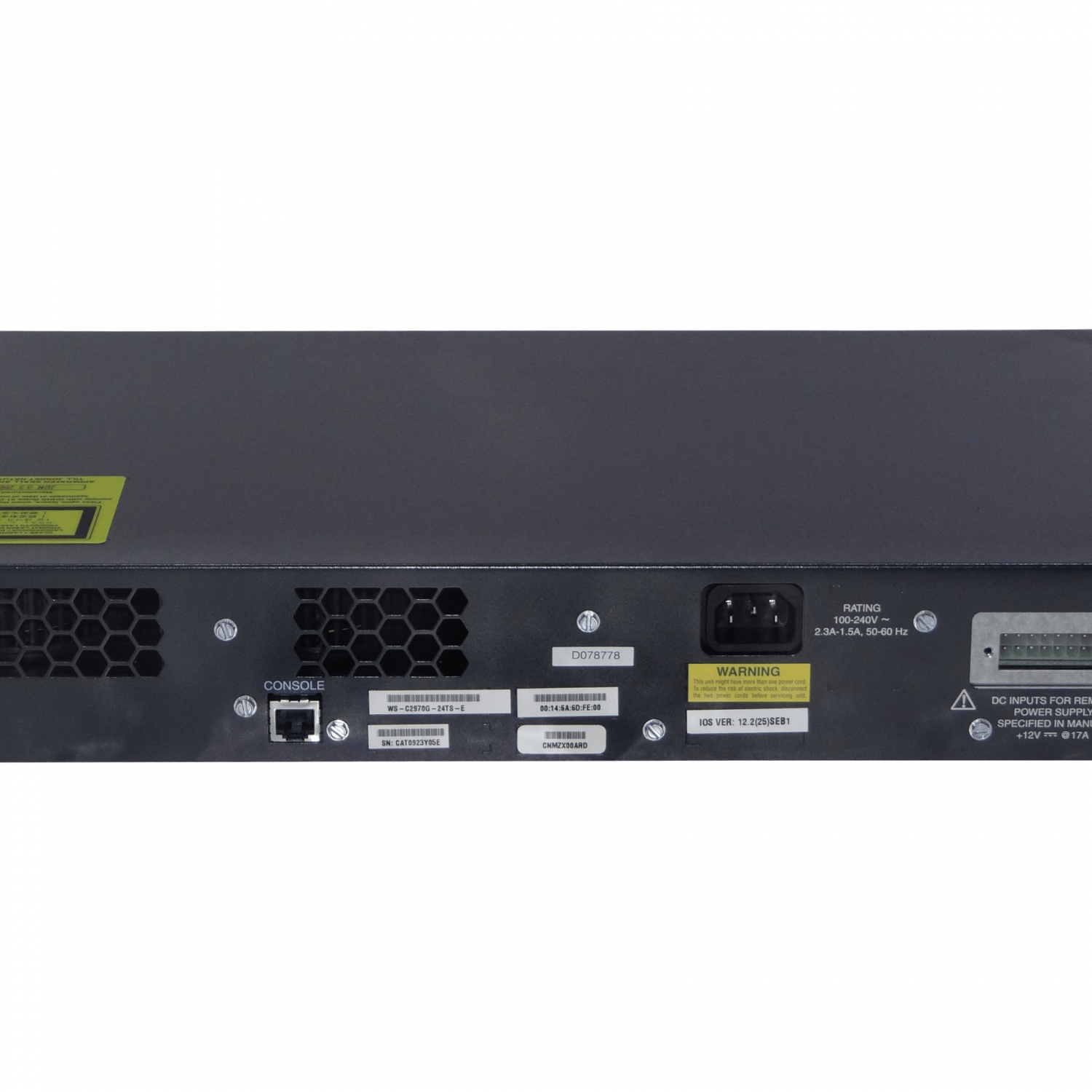 CISCO REFACCIONADO 24-1000 4-SFP RS232-RJ45/DB9-H Switch Rack-1,5U 1