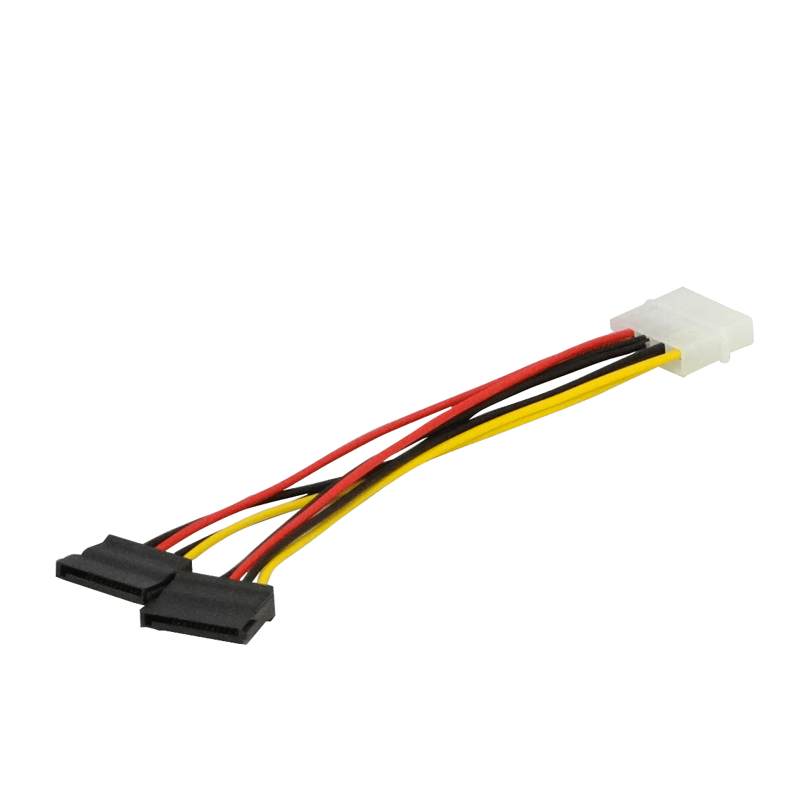 1-MOLEX-M 2-SATA-H Cable de poder tipo-Y 15cm 1