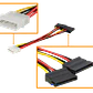 1-MOLEX-M 2-SATA-H Cable de poder tipo-Y 15cm - Miniatura 2