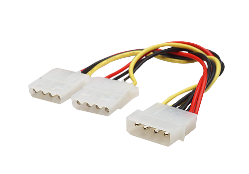 1-MOLEX-M 2-MOLEX-H Cable de poder tipo-Y 15cm 1