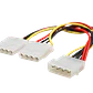 1-MOLEX-M 2-MOLEX-H Cable de poder tipo-Y 15cm - Miniatura 1