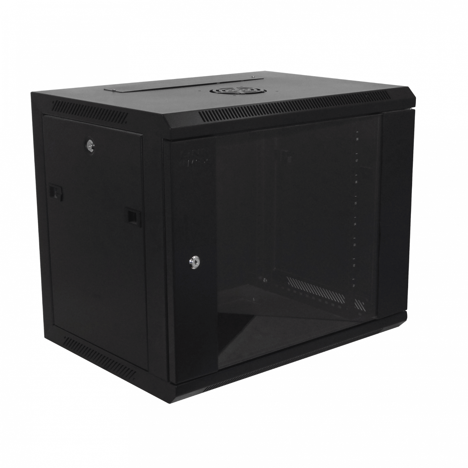 45cm-Fondo 9U Gabinete Rack Pared Negro inc-M6-2U 1