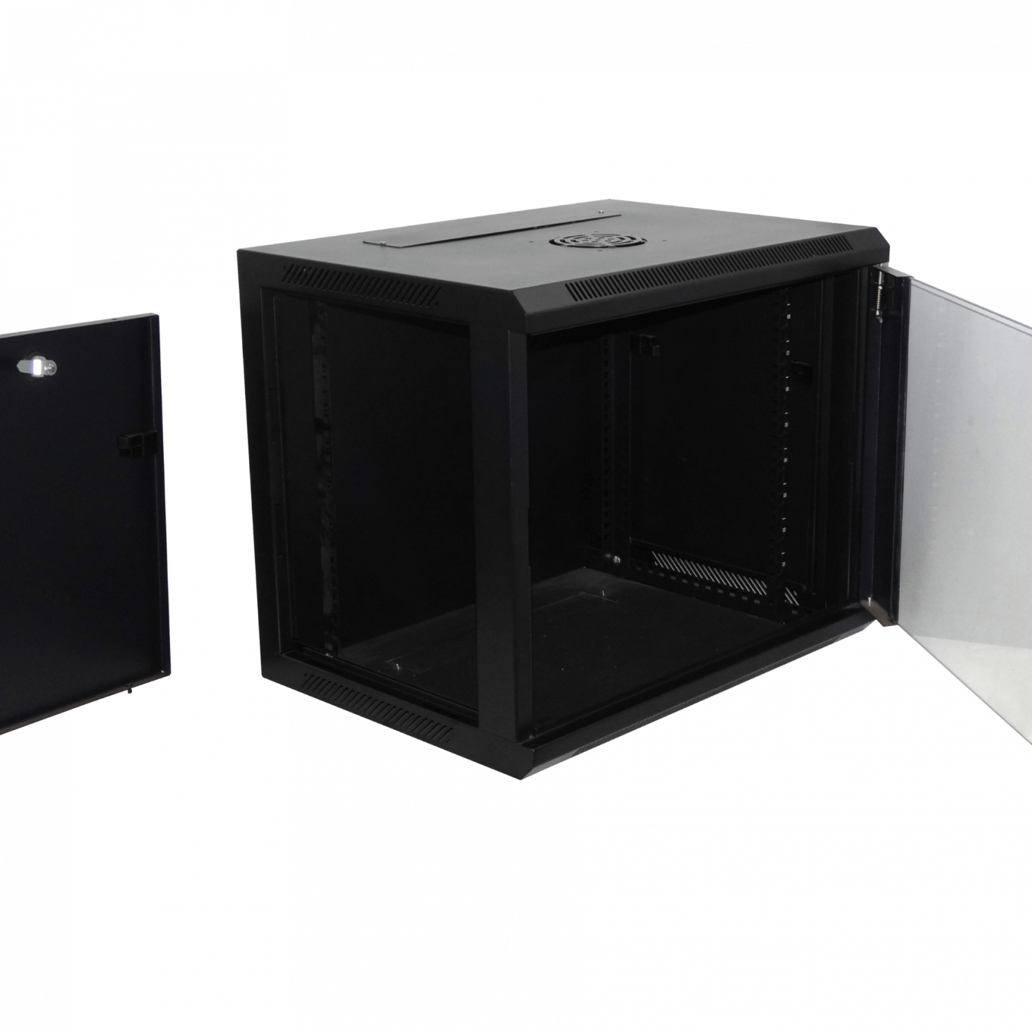45cm-Fondo 9U Gabinete Rack Pared Negro inc-M6-2U 2