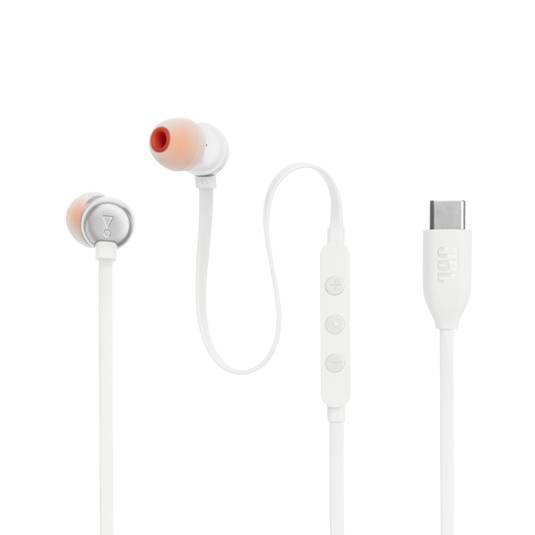 Audifono intraaural JBL Tune 310C USB, sonido JBL Pure Bass, USB-C, 3 botones, micrófono, Blanco  7