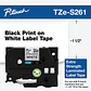 Cinta de Etiquetado Laminada Brother TZe-S261, 36mm x 8mts, Negro sobre blanco - Miniatura 1