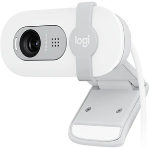 Cámara web Logitech Brio 100 Full HD, tapa de privacidad y micrófono integrado, Blanco Crudo 