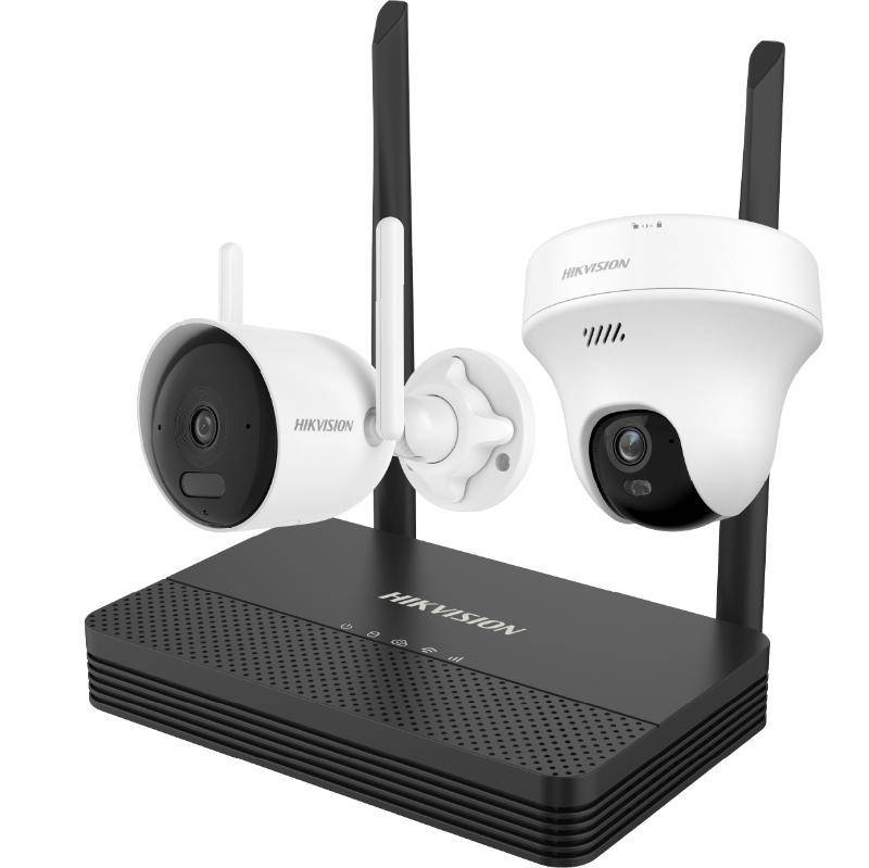 Kit de Videovigilancia IP Hikvision, 2 camaras IP, NVS Wi-Fi  4 canales, RJ45 10/100, IP67 1