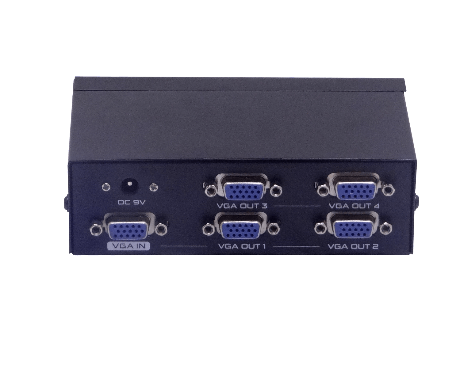 Splitter VGA 1 Entrada Hembra a 4 Salidas Hembra, 1920x1440, con Fuente 9V 2