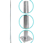 Poste Conico 7mt 3mm Base-260x260x12mm no-inc-Canastillo Cono-140/60mm - Miniatura 4