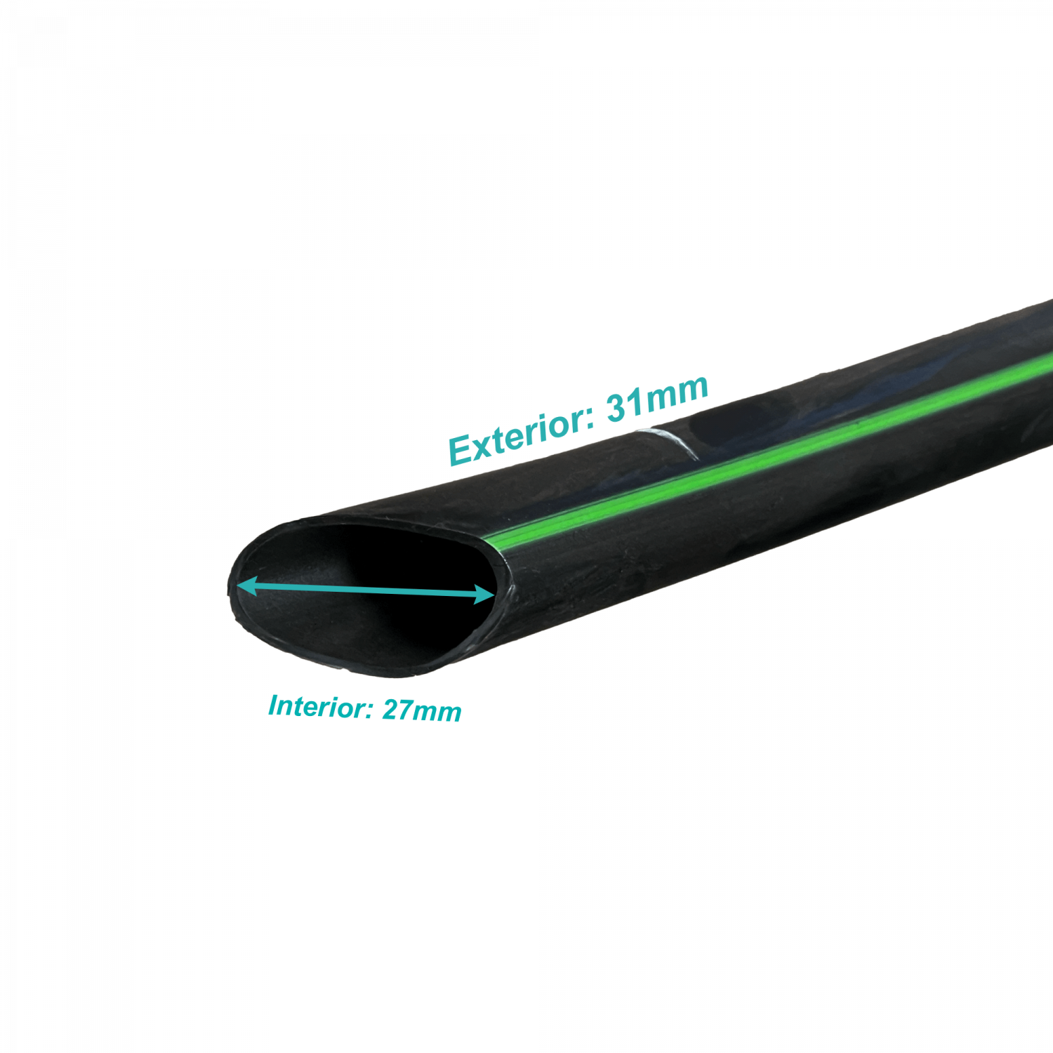 Plansa 32mm-ext 1,9mm Rollo 100mts Negra HDPE Polietileno Reciclado 3