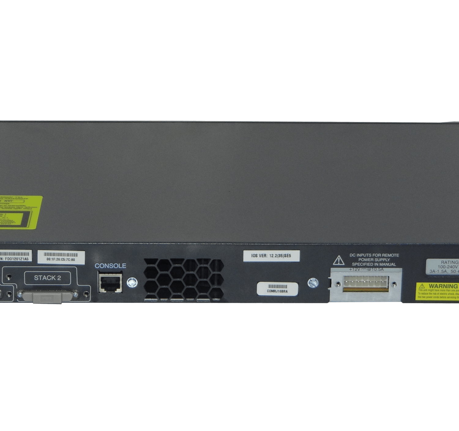 CISCO REFACC 24-MTRJ-100-Fibra 2-SFP-1000 2-Stack Console Switch Admin 2