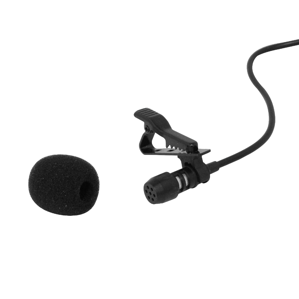Microfono c/Pinza p/Camisa Polera Ropa 3,5mm-Macho Cable Pasivo GL-119 3