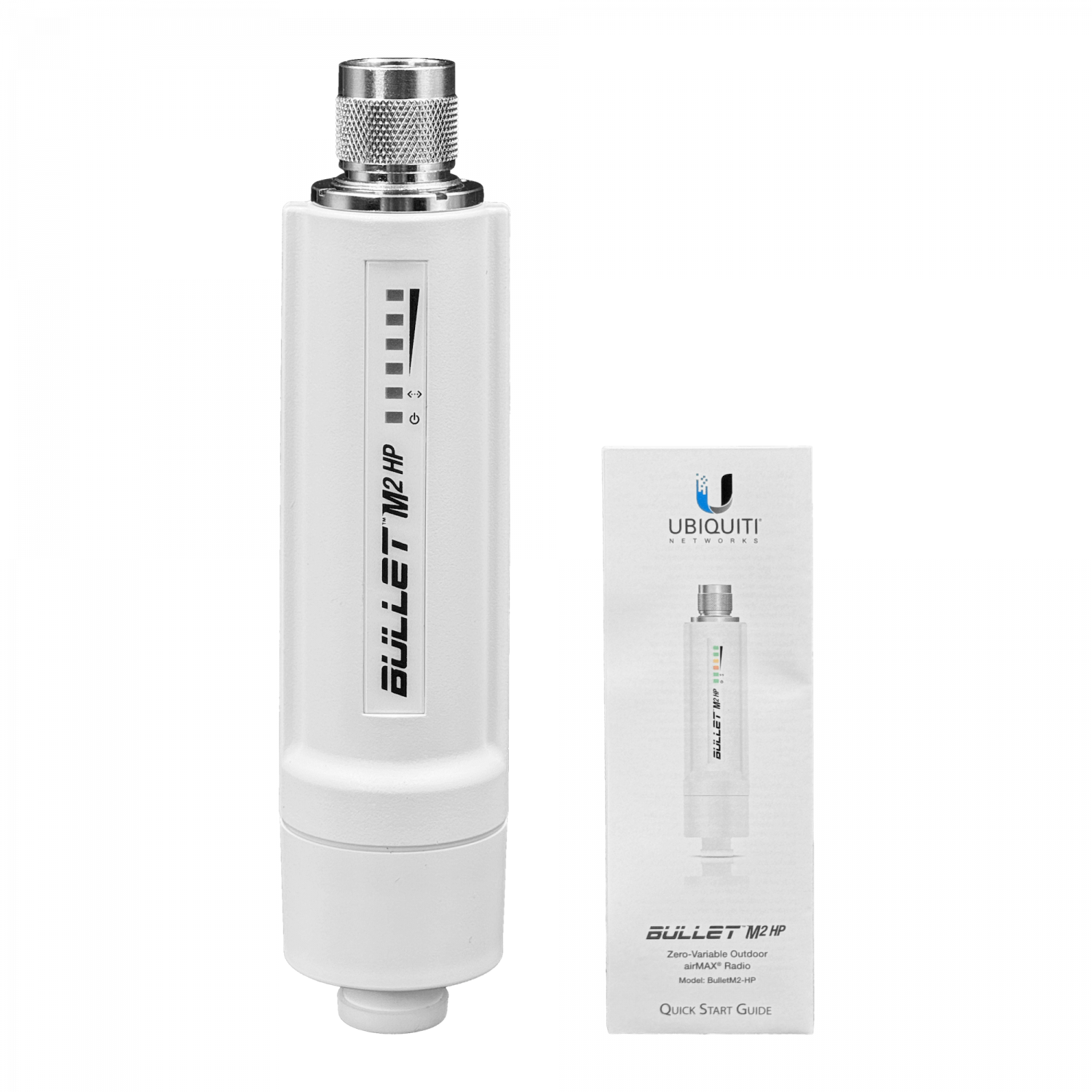Radio airMAX® para Exteriores de 2.4 GHz con Conector N para Antenas y PoE Pasivo, Ubiquiti BulletM2 3