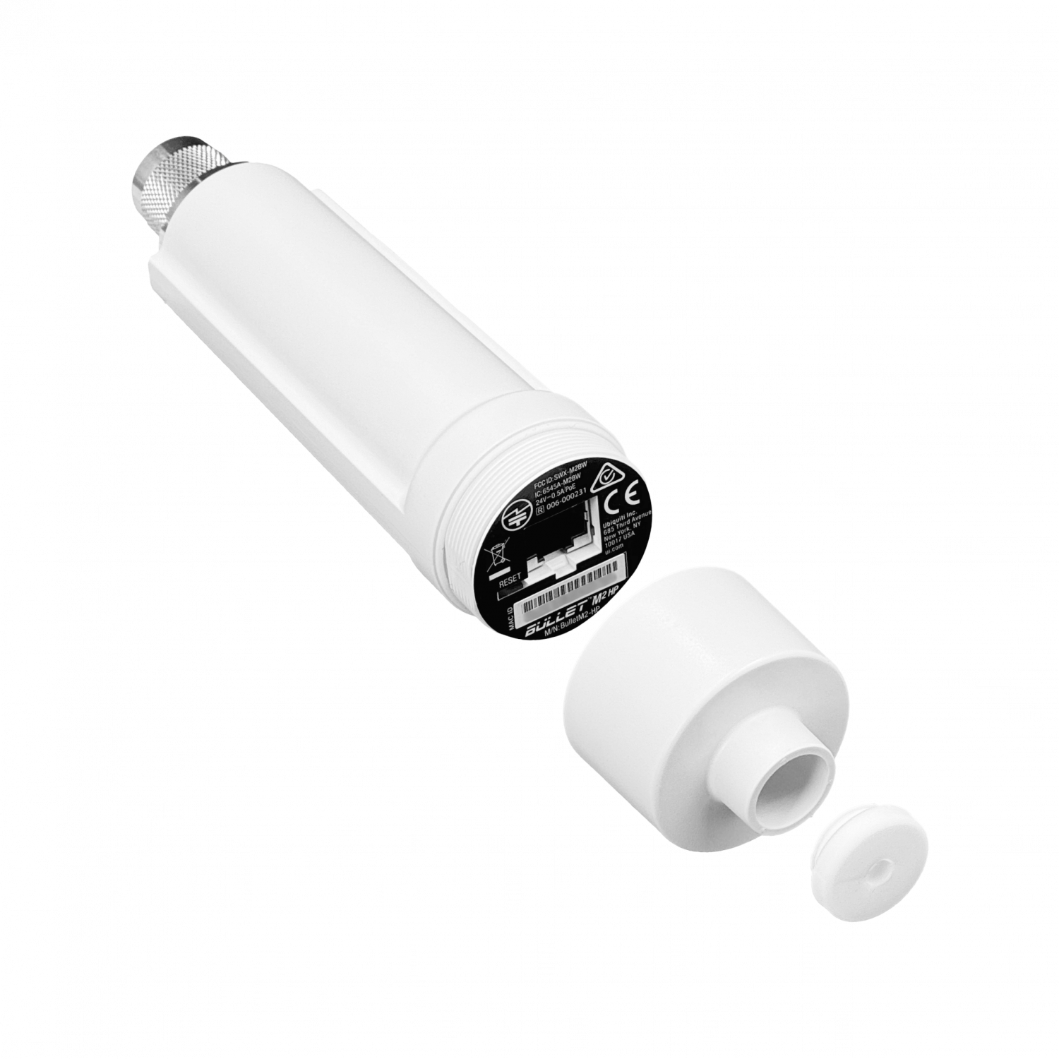 Radio airMAX® para Exteriores de 2.4 GHz con Conector N para Antenas y PoE Pasivo, Ubiquiti BulletM2 5