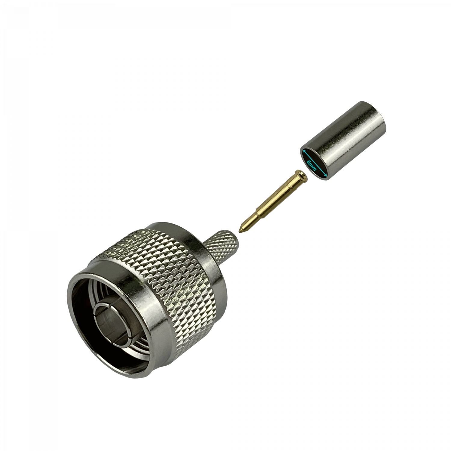 N-Macho LMR195 RG58 Conector Crimpeable Serie-195 3