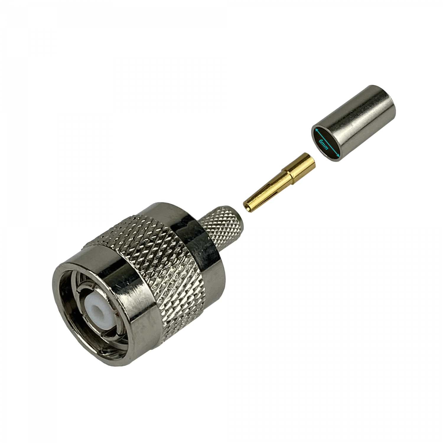 RPTNC-Macho LMR195 CA195 Serie-195 Conector Crimpeable LMR200 LMR240 1
