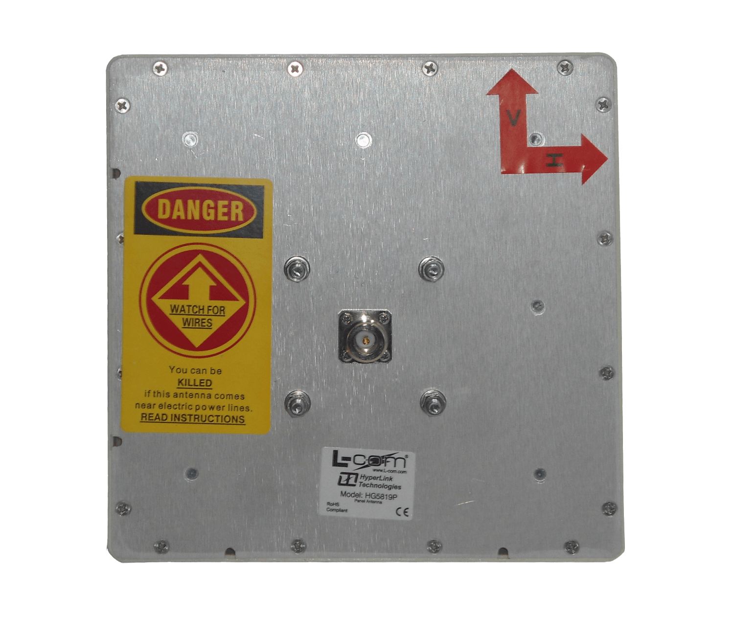L-COM 5,8GHz Antena Panel 19dBi N-Hembra 5725-5850MHz UNII ISM 4