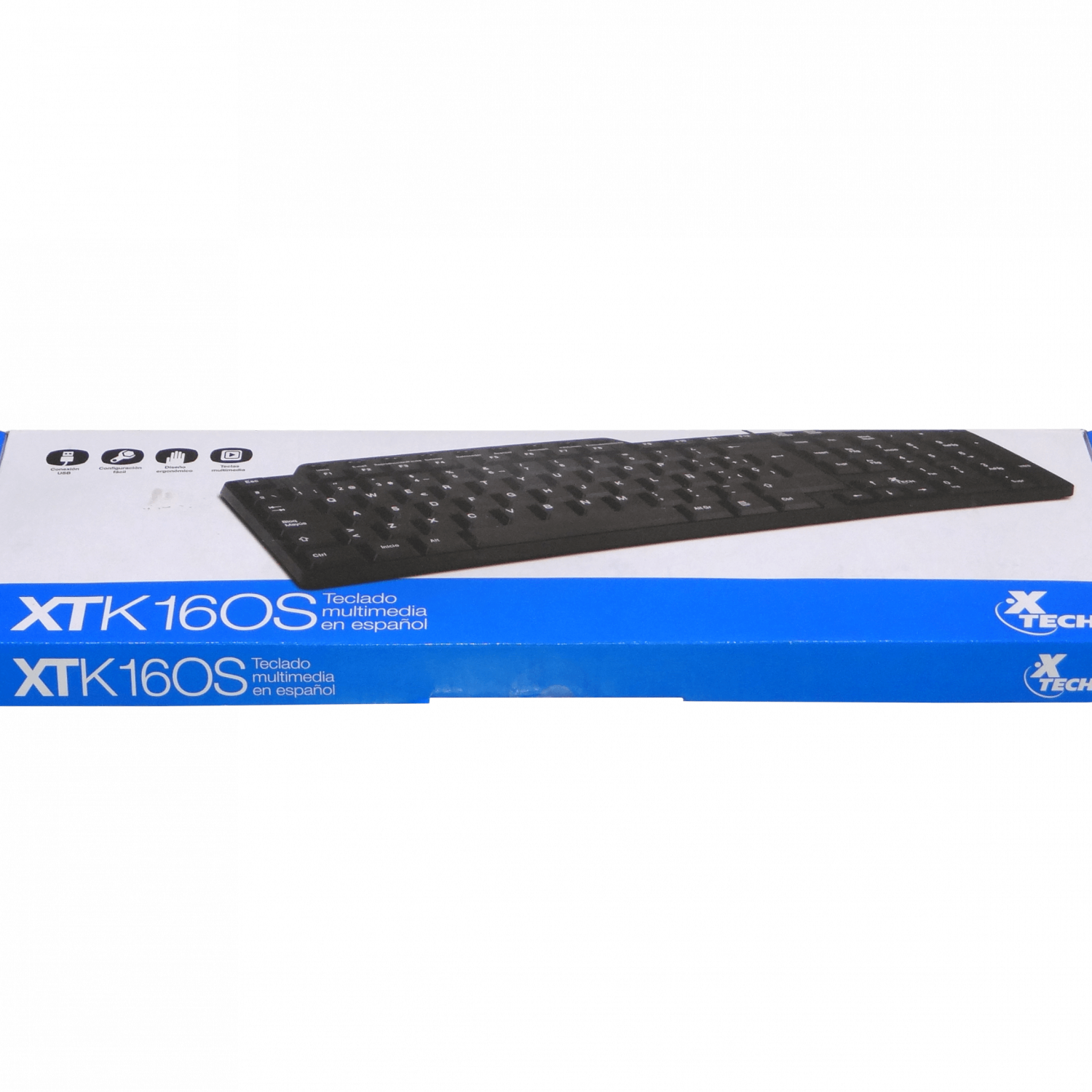 XTECH Teclado QWERTY USB Cable-120cm Negro 41x13x2cm XTK-160S 2