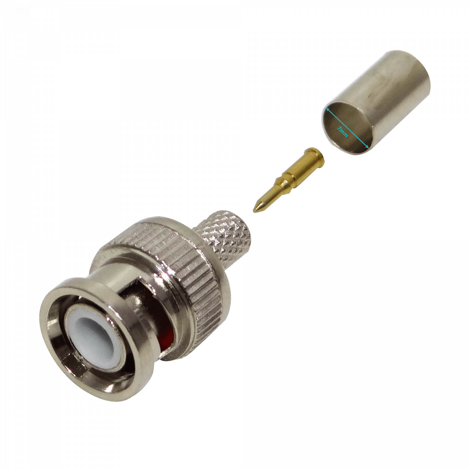 Conector BNC Macho Crimpeable 75 OHM para Cable RG59 (10 unidades) 1