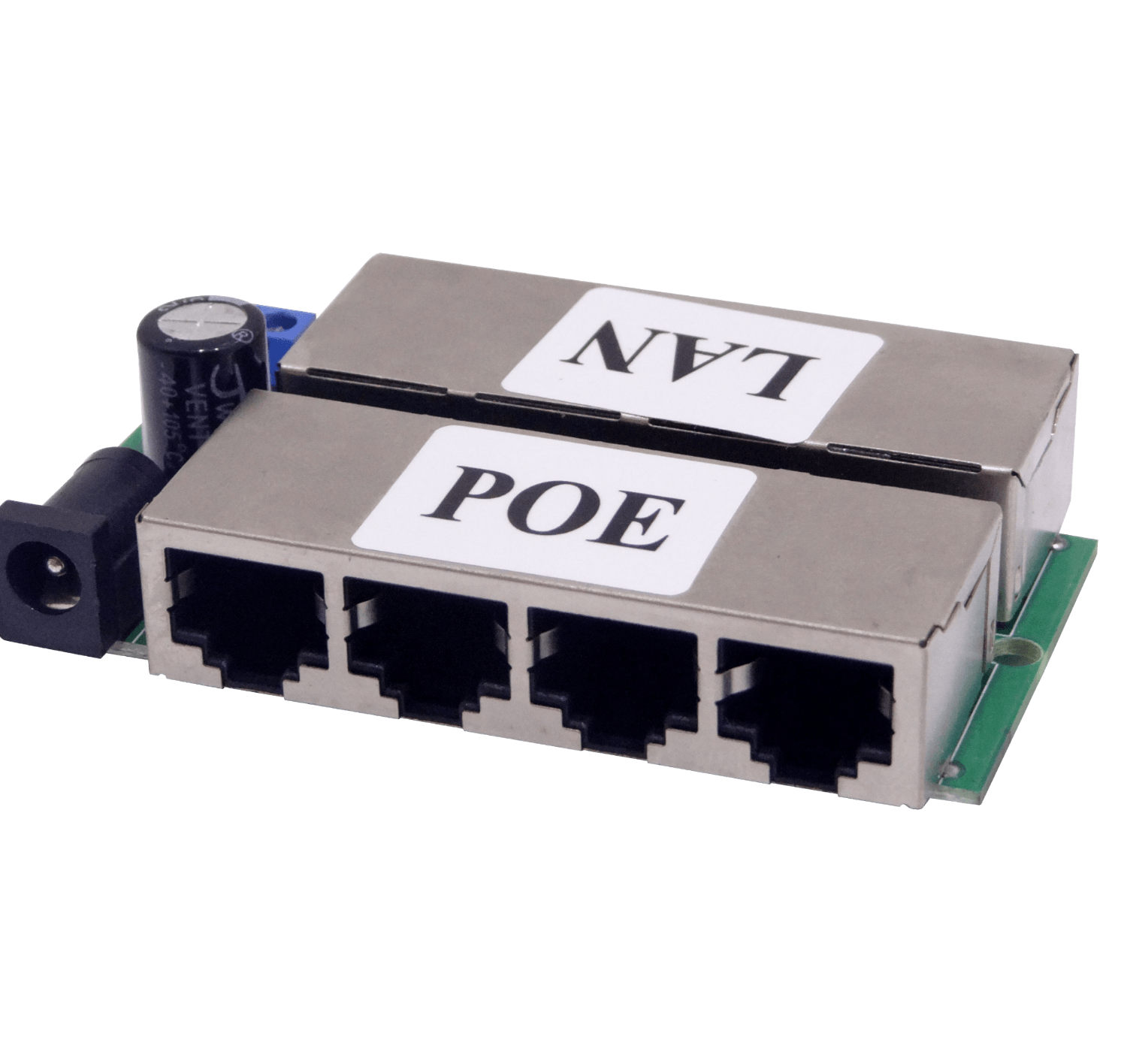 Inyect PoE Pasivo 4-puerto 8-RJ45 2pin/Jack-5,5x2,1mm req-FuentePoder 1