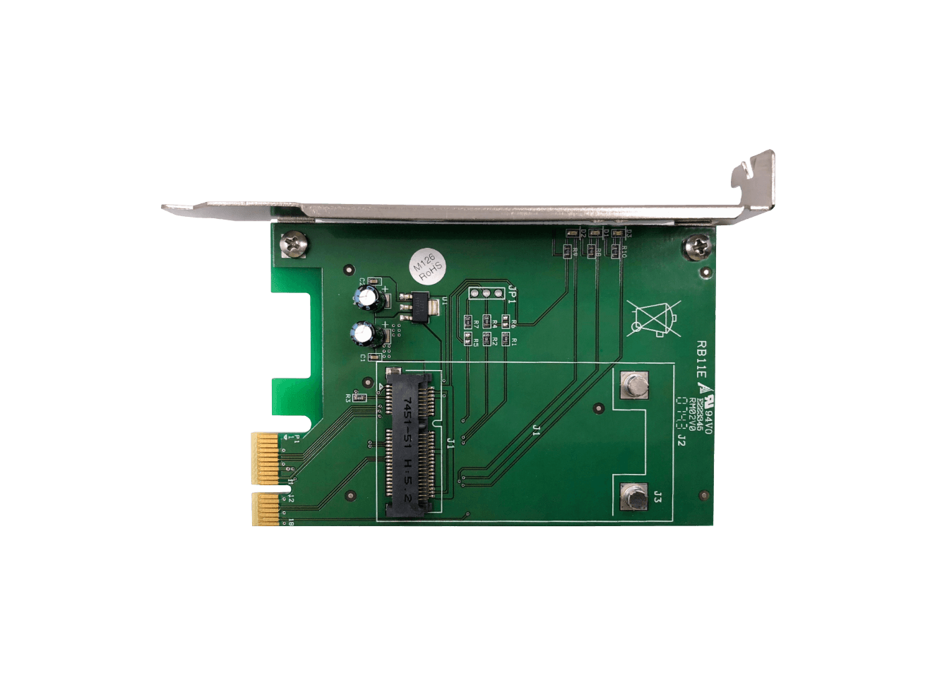 Adaptador miniPCI-e a PCI-e MikroTik IAMP1E - Conectividad Simplificada para Tarjetas Inalámbricas 1