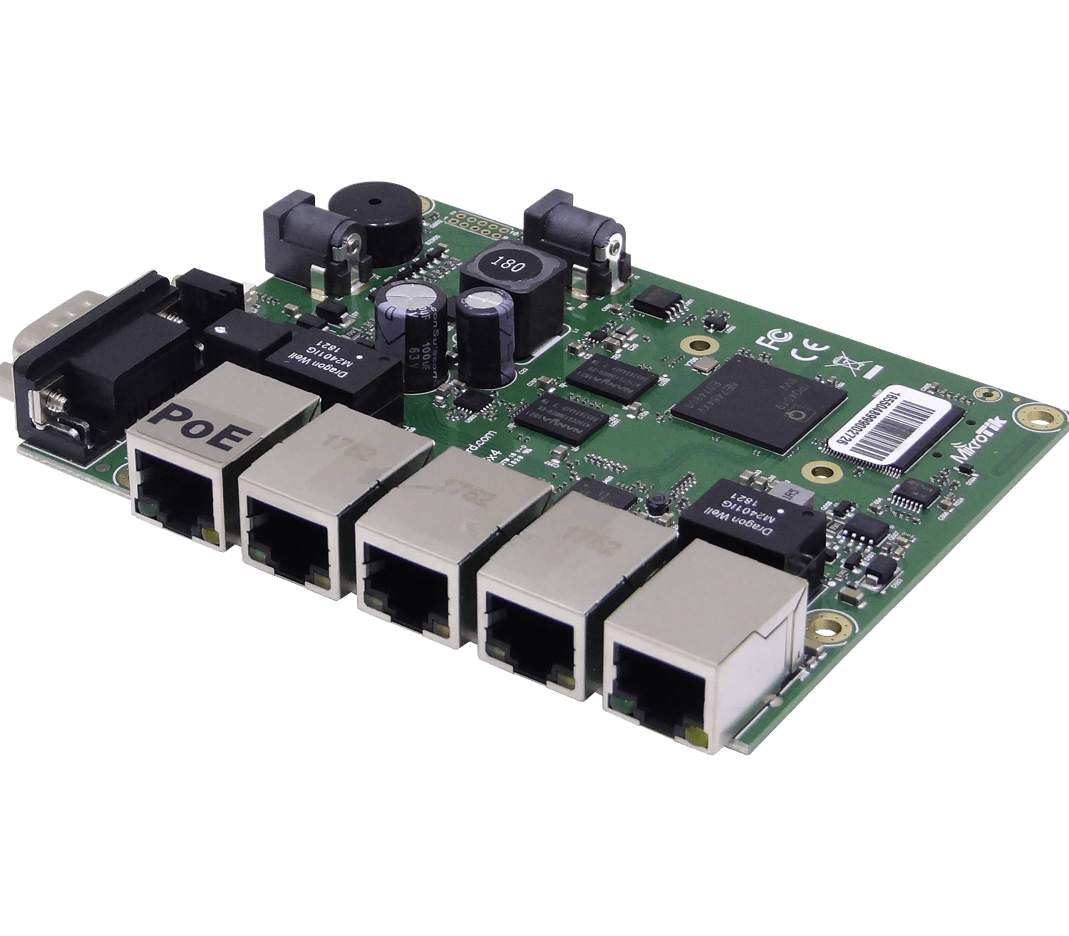 RouterBoard MikroTik RB450Gx4 - x5 Puertos, CPU Quad-Core 716MHz, 1GB RAM, PoE Out 4