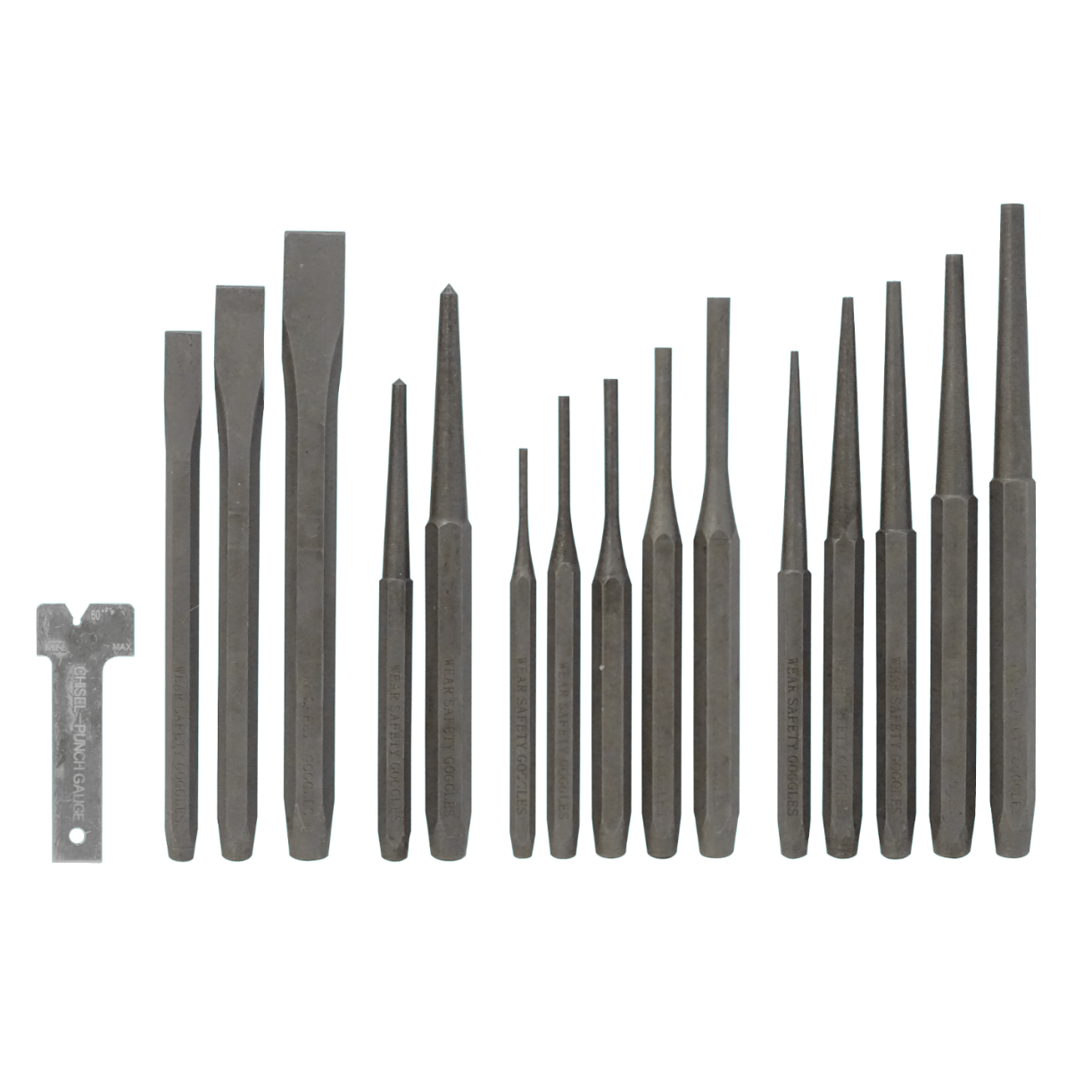 MAKAWA Juego de Punzones y Cinceles 16-piezas Punch Chisel Set 1