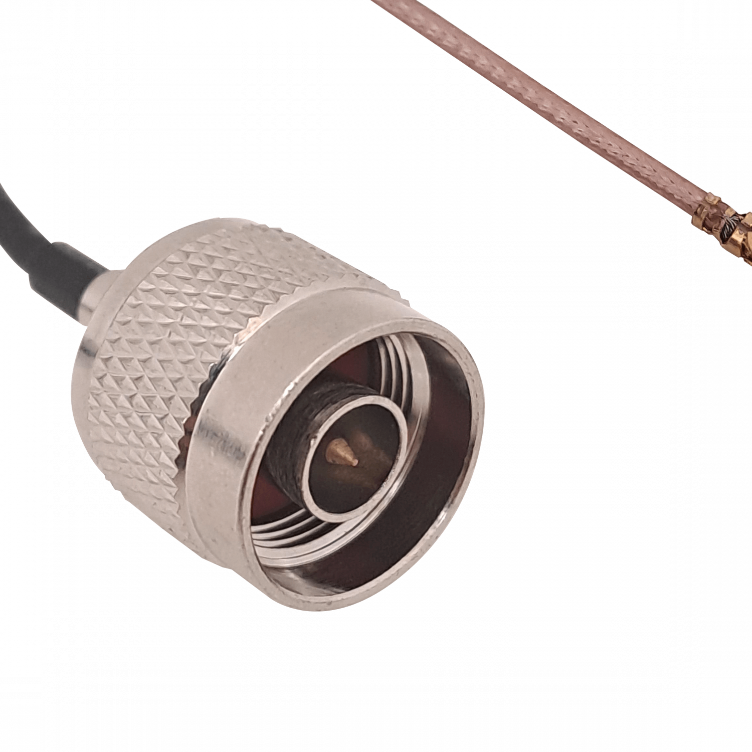 Cable Coaxial U.FL a N-Macho, CA100, Negro, LMR100, 20cm 1