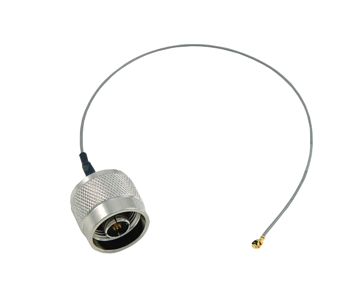 Cable Coaxial U.FL a N-Macho, CA100, Negro, LMR100, 20cm 2