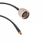 Cable Coaxial 50cm, MMCX a N-Macho, LMR100, Negro - Miniatura 1