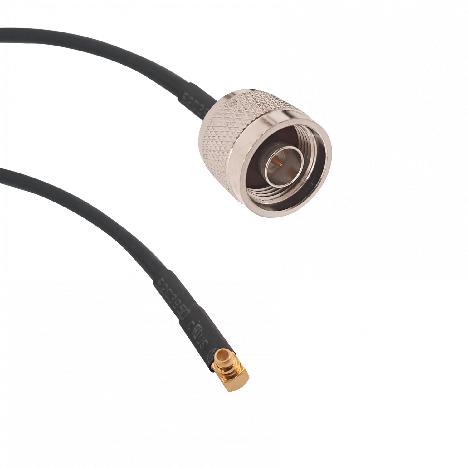 Cable Coaxial 50cm, MMCX a N-Macho, LMR100, Negro 1