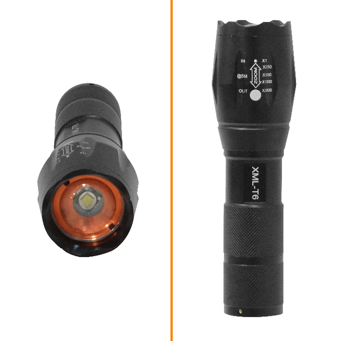 DM-L03 1-LED incluye cargador/4,2V y pila 18650 litio Linterna XML-T6 3