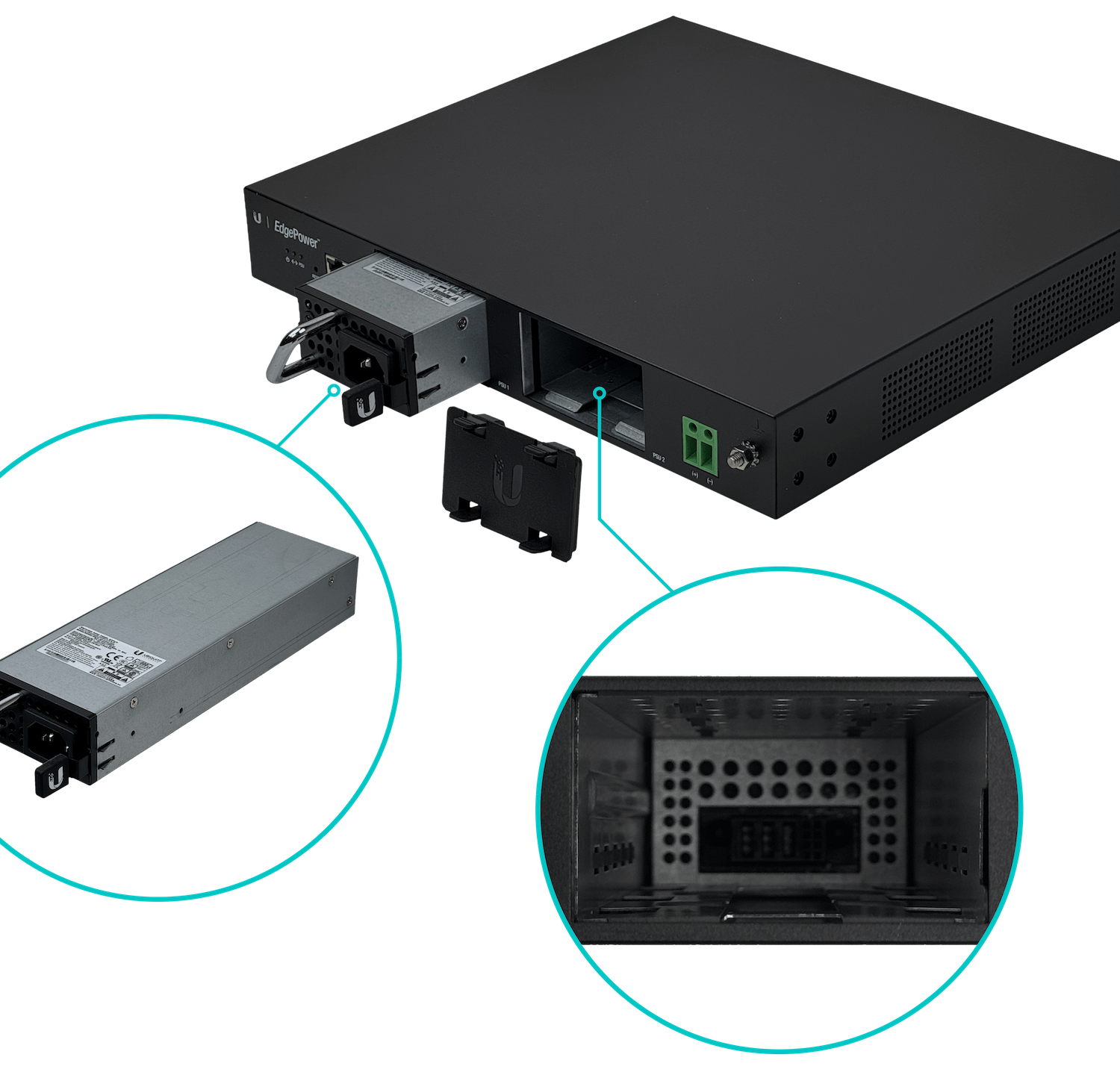 Fuente de Alimentación Modular de Alta Potencia para EdgePoint, Ubiquiti EdgePower 54V 150W 1