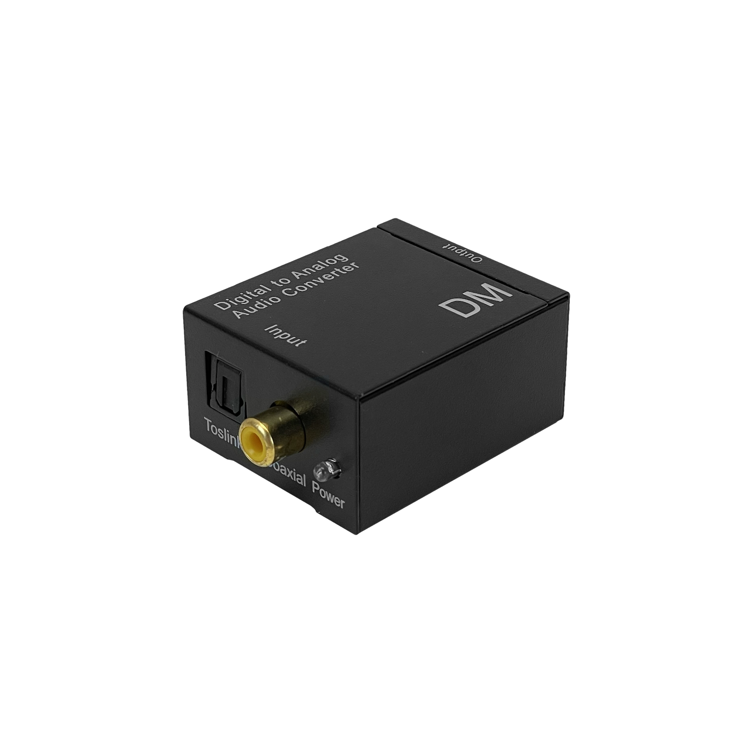 Convertidor TOSLINK-RCA Audio Óptico/Coaxial a 2 RCA-H, 5V, 51x42x26mm, Color Negro 4