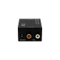 Convertidor TOSLINK-RCA Audio Óptico/Coaxial a 2 RCA-H, 5V, 51x42x26mm, Color Negro - Miniatura 7