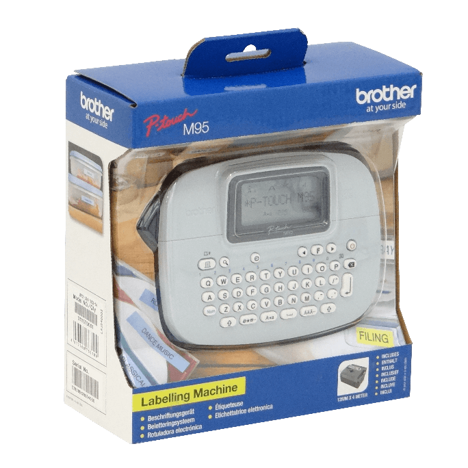 Rotulador Personal Brother PTM95, Teclado QWERTY, Plantillas Deco Mode, Blanco 2