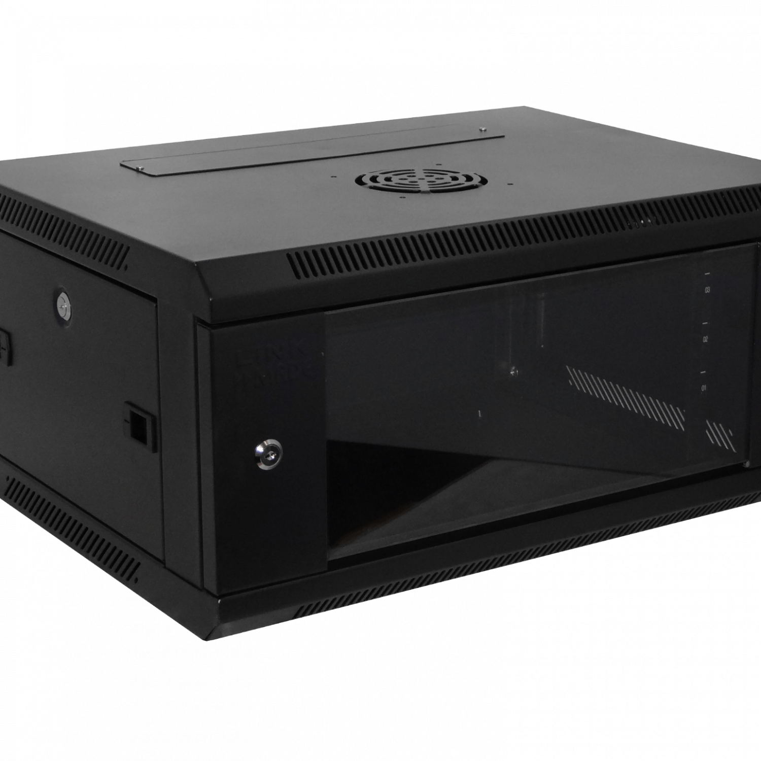 LINKMADE Laterales-Remov 4U 45cm-Fondo Rack Pared Mural Negro 5