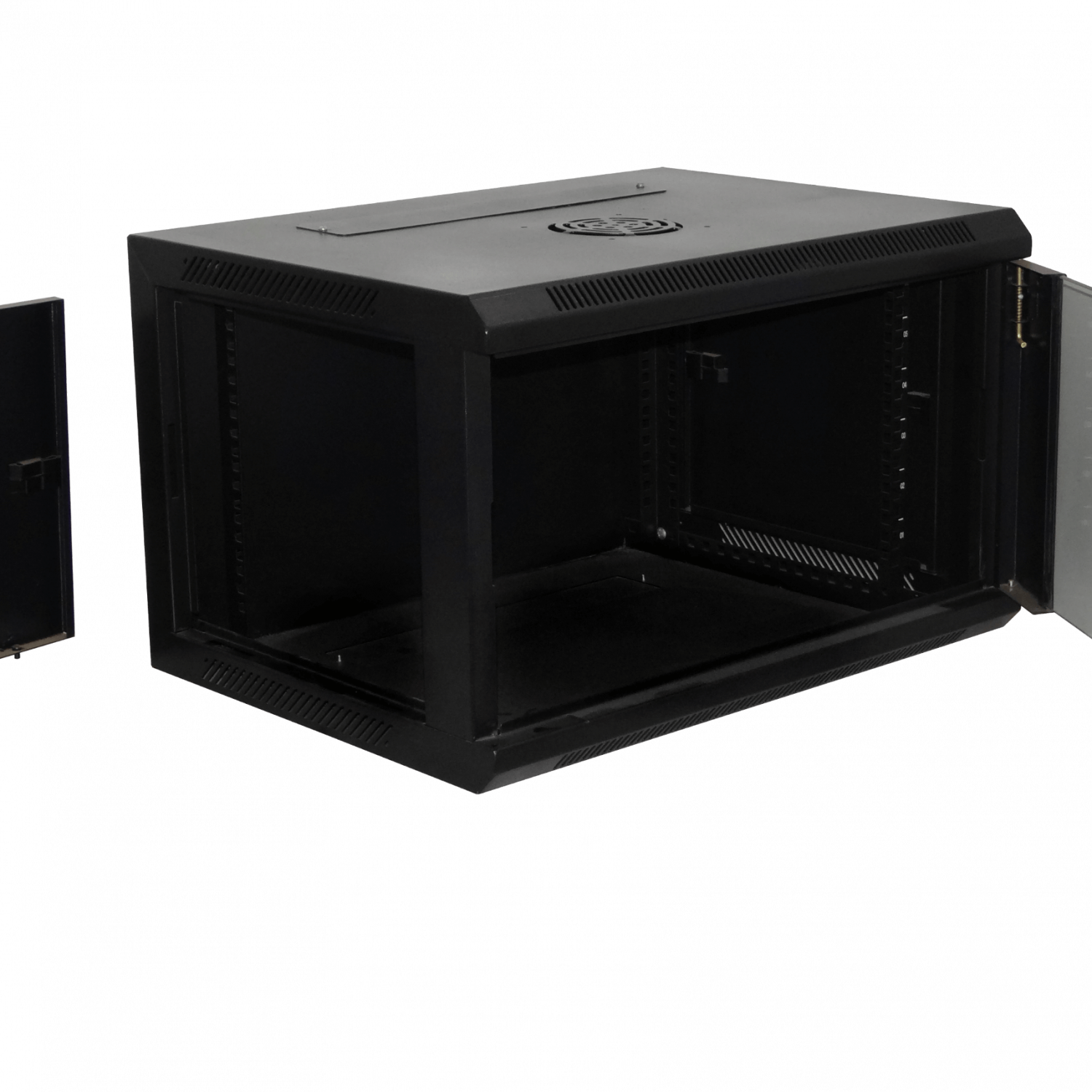 Gabinete Pared LINKMADE RK06-4L 6U Fondo 45cm Negro Incluye M6 y 2U 3