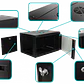 Gabinete Pared LINKMADE RK06-4L 6U Fondo 45cm Negro Incluye M6 y 2U - Miniatura 4