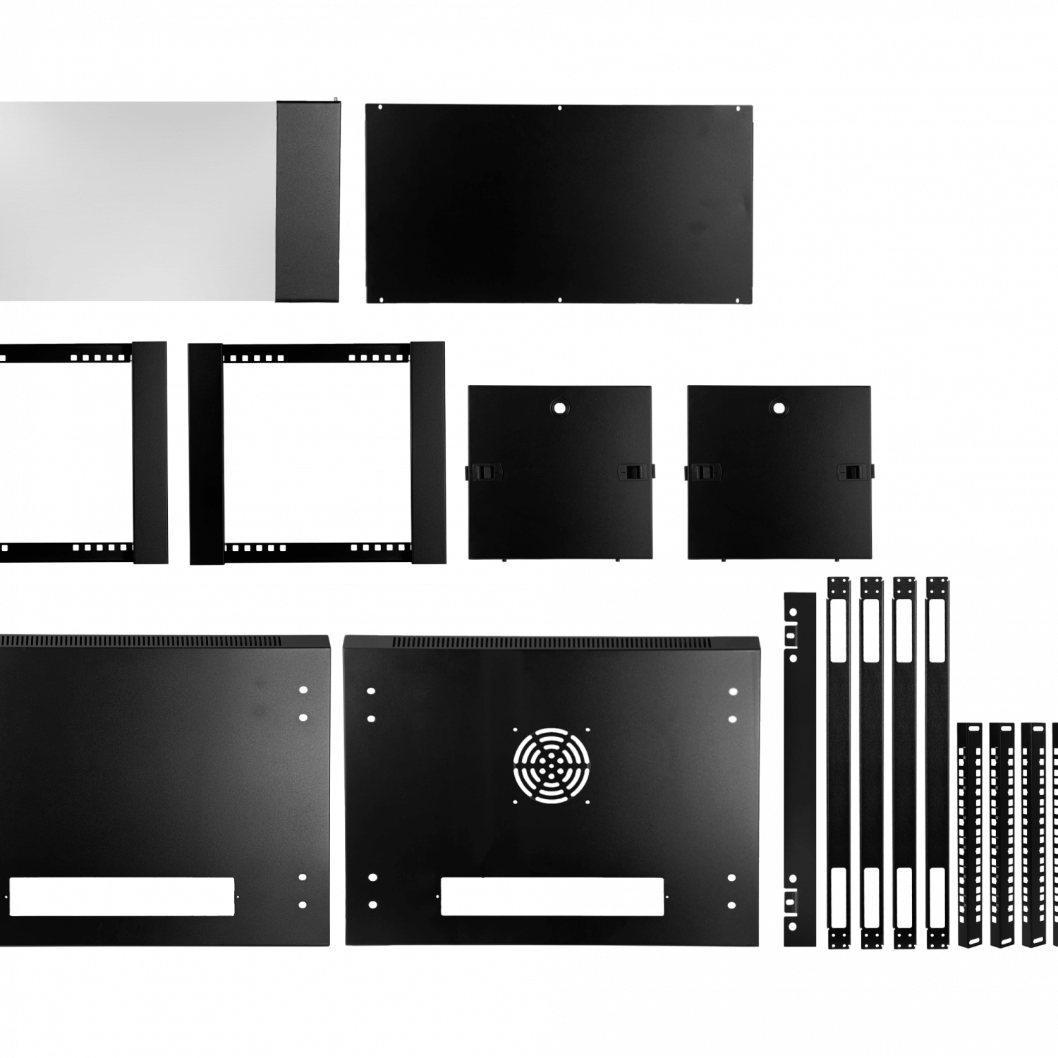 Gabinete Rack Mural LINKMADE RK06-4LD 6U 45cm Fondo - Desarmado 3