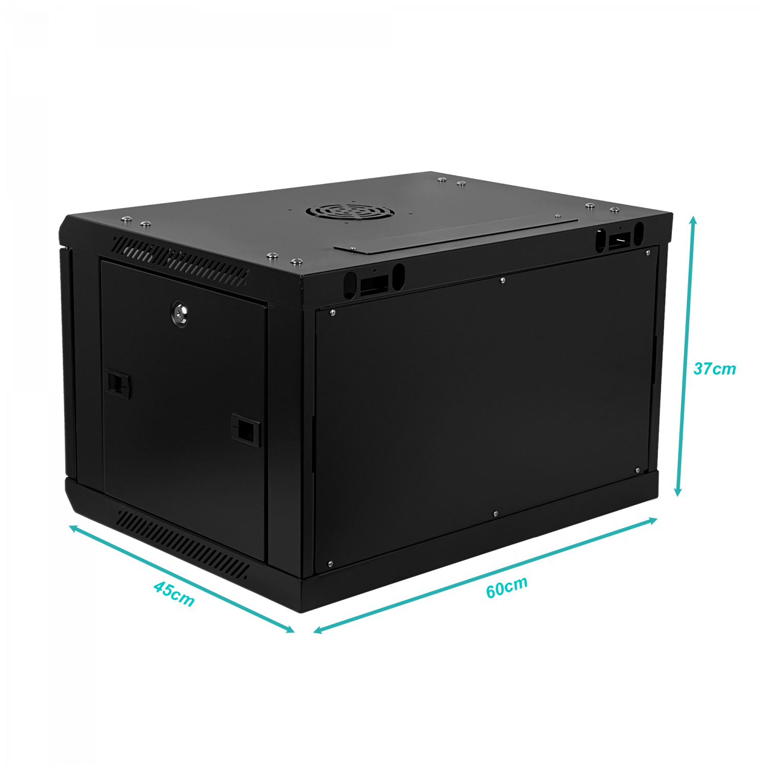 Gabinete Rack Mural LINKMADE RK06-4LD 6U 45cm Fondo - Desarmado 9